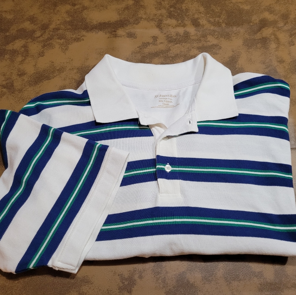 Men's Striped St.John's Bay Polo